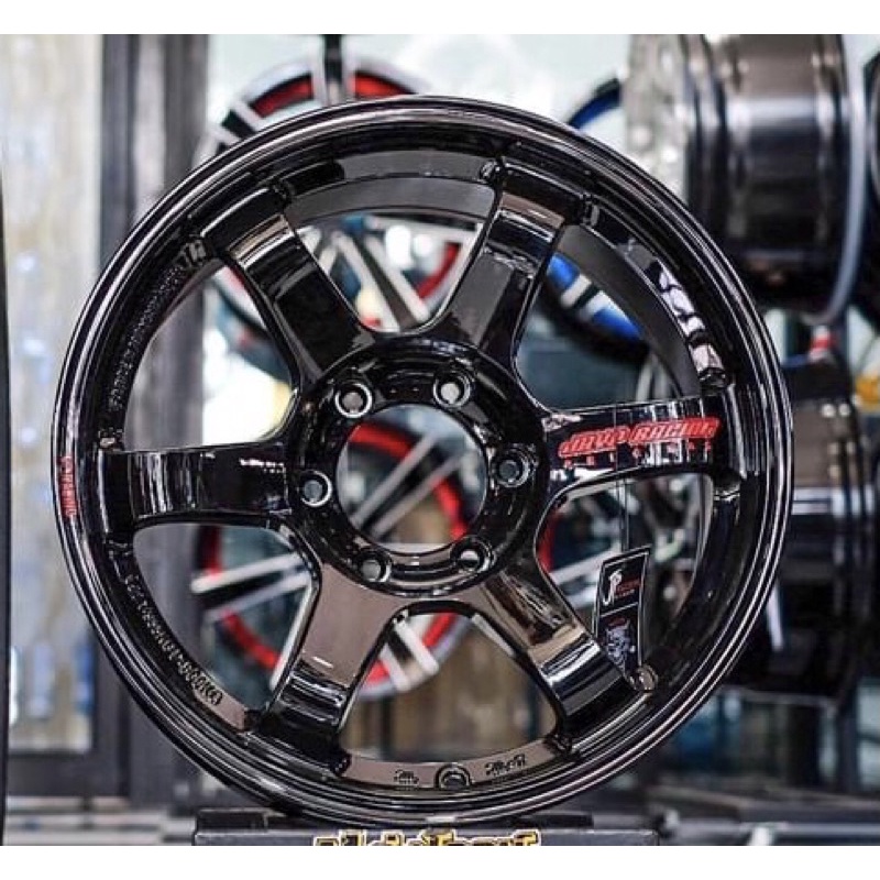 ล้อแม็ก TE37  SUV ก้านยก ดำเงา ขอบ 18 นิ้ว 6 รู กว้าง 9.5/10.5 จำนวน 1 ชุด 4 ล้อ (ยกชุด)