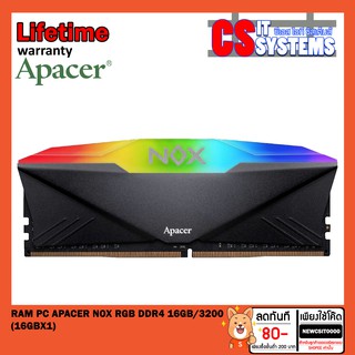 RAM PC APACER NOX RGB DDR4 16GB/2666(8x2) 16GB/3200(16GBX1) 16GB/3200(8x2)