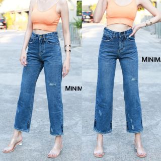 Minimal#ยีนส์ขาตรง มีS-L