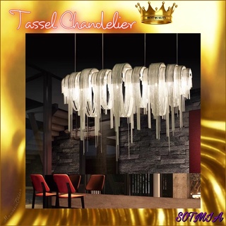 CT119A047 SOTMIA #แชนเดอเรีย CHANDELIER  แชนเดอเรียพู่ Tassel chandelier โคมไฟ led โคมไฟโมเดิล โคมไฟระย้าเพดาน