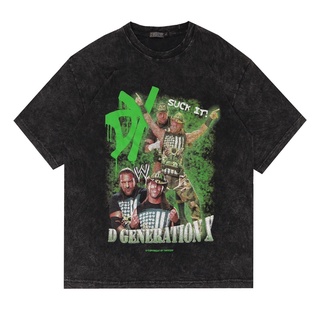 เสื้อยืดคอกลมเสื้อยืด พิมพ์ลาย Smackdown WWE D GENERATION X ขนาดใหญ่S-5XL