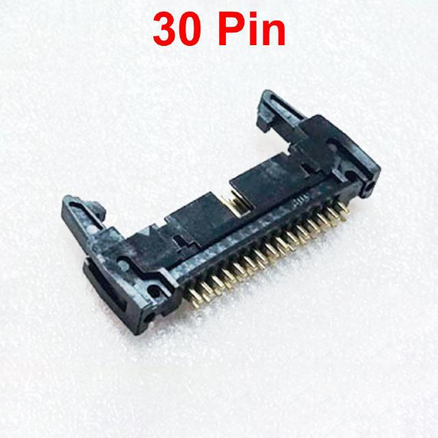 ขั้วบอร์ดเฮดเดอร์ 30P ตัวผู้ขาตรง Board Header Connector ST มีเขี้ยวล็อกคอนเน็คเตอร์