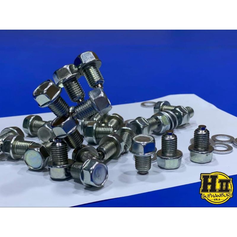 เฮงสุพรรณ🚸น็อตถ่ายน้ำมันเครื่องหัวแม่เหล็กใหญ่ HII🚸Honda Wave/Dream/Sonic/Cbr/Dash/Ls/Nova/Tena/KR/Victor/Serpico🔥 - รูปที่ 6