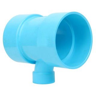 Joints REDUCING FAUCET TEE WYE PVC SOCKET SCG 4"X1 1/2" LITE BLUE Pipe fitting Water supply system ข้อต่อ ข้อต่อสามทางที