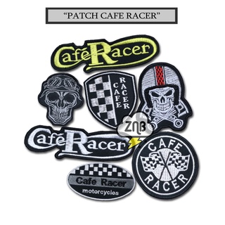 แผ่นแพทช์ ปักลายสัญลักษณ์ สําหรับเย็บผ้า รถจักรยานยนต์ CAFE RACER PATCH