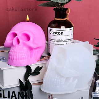 3D Skull Candle Mold Silicone Skull Shape Molds for Aromatherapy Candle Soap Making Epoxy Mould