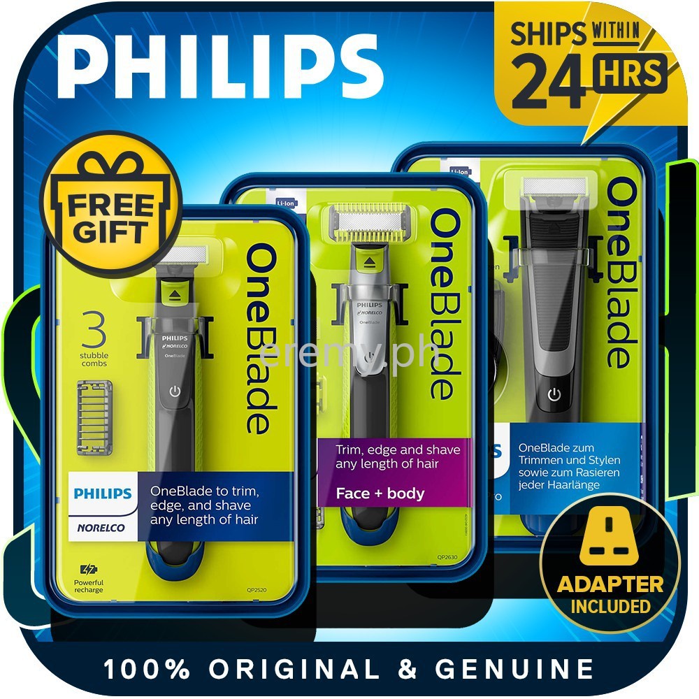 ⚡ขายร้อน⚡ OneBlade QP2520/QP2630 ชาร์จ Facial Trim Edge Shave Hair Trimmer พร้อมหวีจัดแต่งทรงผม 3 X