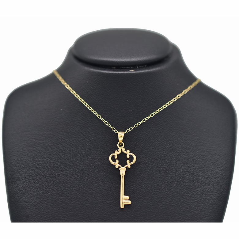 Princely# จี้กุญแจ+สร้อยคอ#ทองแท้ลายSuper save 9k