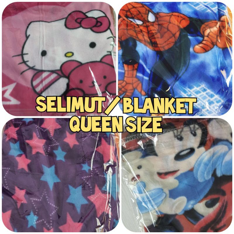 NORMAL BLANKET QUEEN SIZE / SELIMUT GEBU QUEEN SIZE BLANKET FLEECE