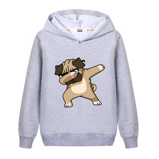 🎅❄ชุดกันหนาวเด็ก❄🎅เสื้อกันหนาวเด็ก Kid Cartoon Pug Hoodie Dabbing Dance Sweatshirt Baby Coat