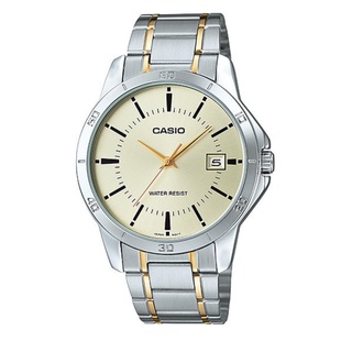 นาฬิกาCasio นาฬิกาข้อมือ ผู้ชาย  สายสแตนเลส รุ่น MTP-V004SG-9A ( Silver ) ประกันศูนย์ 1 ปี จากร้าน henghengwatch