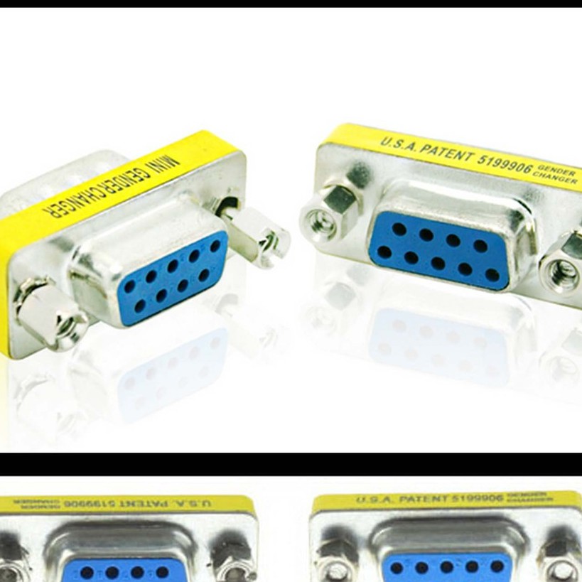 DB9 VGA 9Pin RS232 ชายหญิงมินิเพศเปลี่ยนอะแดปเตอร์แปลง