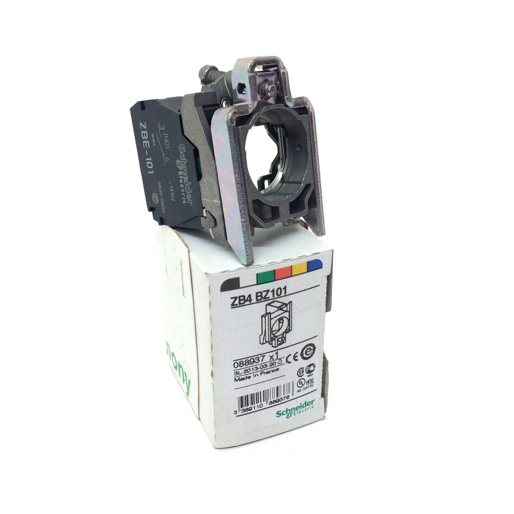 Schneider ZB4BZ101/ZB4BZ102 บล็อคสัมผัสเดี่ยวพร้อมตัวเครื่อง