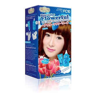 Beauty Nature บิวตี้ เนเจอร์ ครีมเปลี่ยนสีผม Flowerful F10 สีทิวลิป