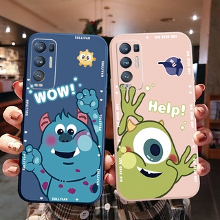 เคสโทรศัพท์มือถือ ขอบสี่เหลี่ยม ลายมอนสเตอร์ สําหรับ OPPO Reno6 Z 5G Reno 5 Pro 4 3 Reno2 Z F A95 5G A76 A96 4G