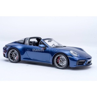 OSAKA99 รถโมเดล Minichamps 1/18 Porsche 911 992 Targa 4 GTS 2021 Metallic สีน้ำเงินพิเศษ (Blau Model) นำเข้าจากเยอรมัน