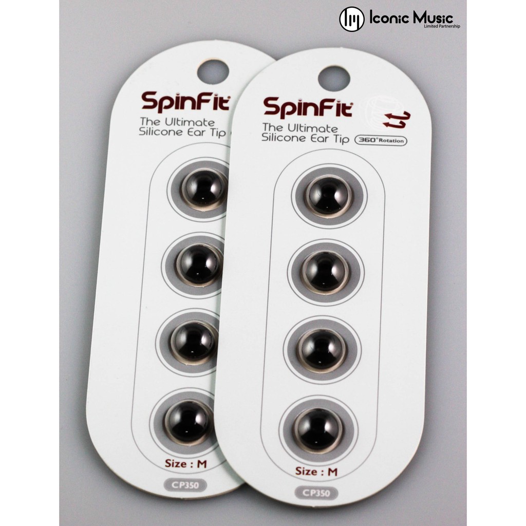 Spinfit CP350 ไซส์ M จุกอัพเกรดแบบสั้น เหมาะกับหูฟัง Turly Wireless แกนกลางขนาด 5 mm. (1 แพ็ค มี 2 ค