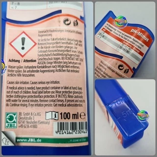 JBL pH Minus / pH Plus 100 ml. สารสกัดธรรมชาติช่วย ลดค่า pH และเพิ่มค่า pH ของน้ำ ช่วยปรับค่าความเป็นกรด-ด่างของน้ำ