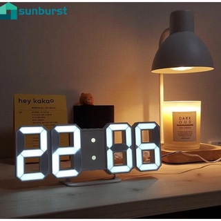 3D Modern LED Light Auto Digital Wall Alarm Clock/Temperature Date Calendar Display Decor