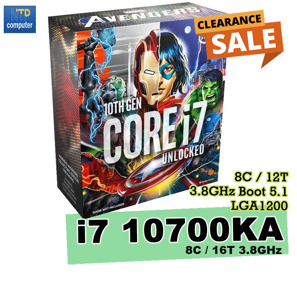 INTEL CPU CORE I7 10700KA LGA 1200 (NO CPU COOLER) ของใหม่ i7 10700k