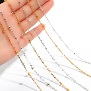 5M Beads Chain Stainless Steel Beaded Chain Handmade Jewelry Accessories For DIY Necklace Bracelet Anklet Making