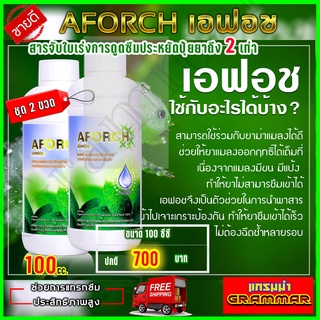 🔥🔥 ส่งฟรี 🔥🔥 เอฟอช Aforch ปุ๋ยนำ้เอฟอช ปุ๋ยเอฟอช ( ขนาด 100 ซีซี 2 ขวด ) สารจับใบ ชนิดเร่งดูดซึมไว ของแท้ 100%