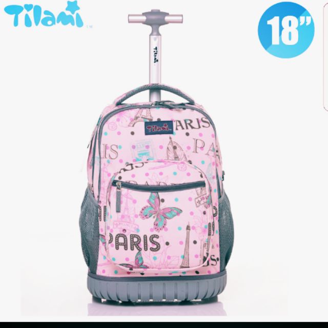 กระเป๋าเป้​ล้อลากขนาด 18" จาก Tilami  เหมาะสำหรับเด็กนักเรียน และคนชอบเดินทางพร้อมส่ง