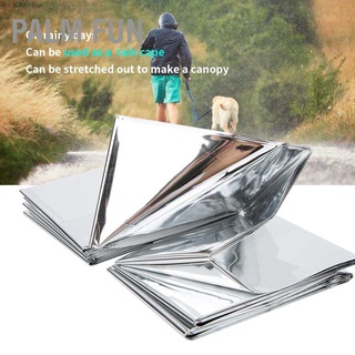 Palm Fun 2 pcs Outdoor Emergency Tent Survival Blanket Reflective Shelter for Camping Adventure Activities