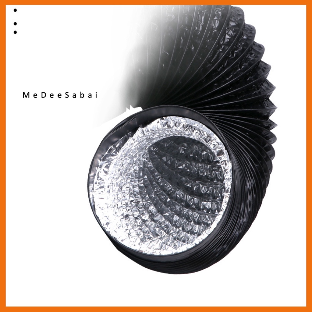 ท่อลมฟอยล์หุ้มพลาสติกพีวีซี สีดำ ขนาด 14 16 20 นิ้ว เครื่องดูดควัน พัดลมระบายอากาศ แฟลกอ่อน ยืดหด