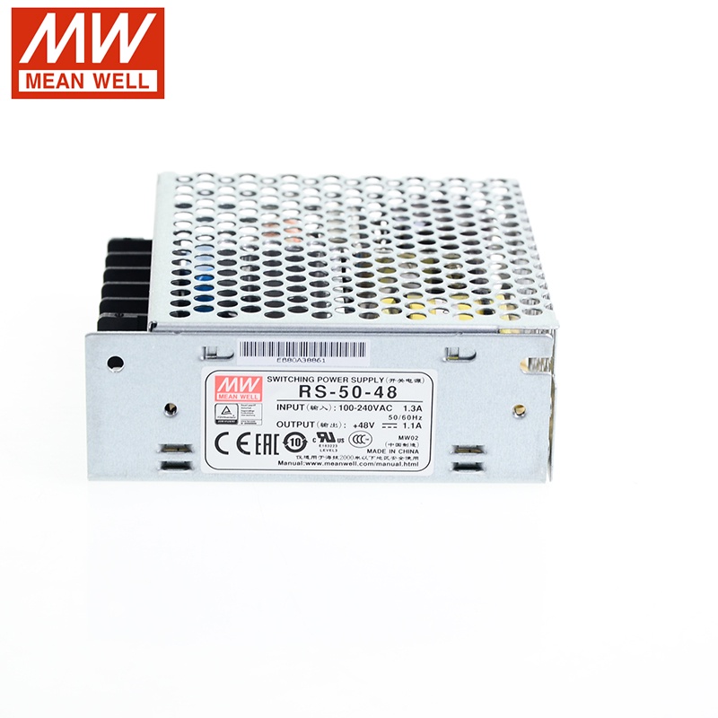 MEAN WELL RS-50-48 50W 48V Switching Power Supply 110V220V AC ถึง 48V DC 1.1A Power Unit 5G Viberati