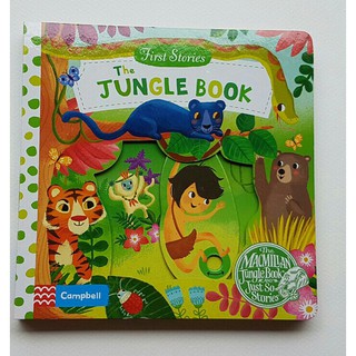 The Jungle Book (First Stories: push pull slide board book) เหมาะสำหรับ 1+ กระดาษแข็งหนาทุกหน้า