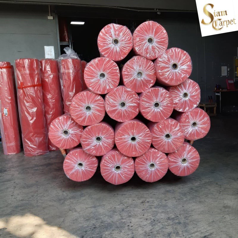พรมอัดเรียบยกม้วน พรมปูพื้น พรมวางทางเดิน พรมจัดบูธ กว้าง 1.5 เมตร ( หนา 2 mm. ) CODE : EX