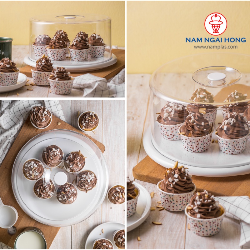 NamNgaiHong กล่องเค้ก มีให้เลือกขนาด 2- 4 ปอนด์ cake tray รุ่น 421 420 420T กล่องเค้กพลาสติกใส กล่องเค้ก ที่ใส่เค้ก