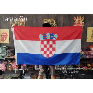 &lt;ส่งฟรี!!&gt; ธงชาติ โครเอเชีย Croatia Flag 4 Size พร้อมส่งร้านคนไทย