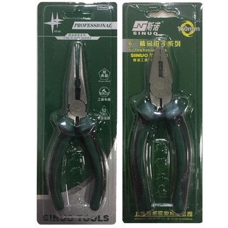 Professional คีมปากจิ้งจก+ปากแหลม 6 (รวม2ชิ้น) Plier ผลิตจากเหล็กเกรดพิเศษ ชุบแข็ง