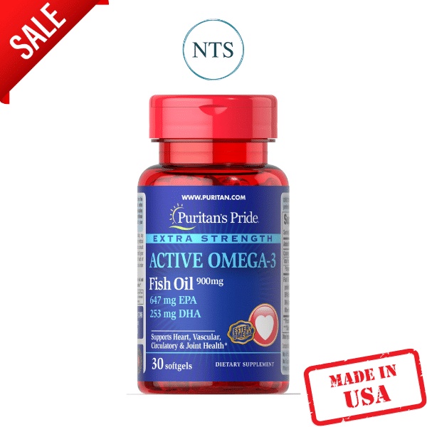 สินค้าพร้อมส่ง Puritan’s Pride Extra Strength Active Omega-3 Fish Oil รับประกันของแท้