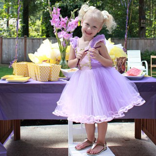 Christmas princess dress and long hair princess dress up suitable for toddler girls birthday party puff sleeve mesh dress cosplay children fancy costume
