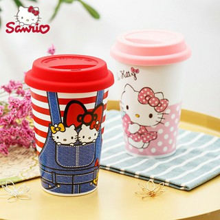 แก้ว Hello Kitty Ceramic พร้อมฝาซิลิโคน