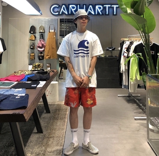 Carhartt Wip เสื้อยืดแขนสั้นพิมพ์ลายโลโก้ว่ายน้ํา