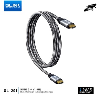 HDMI 2.0 Cable 4K สายถัก GL-201 คุณภาพดี 4K Ultra HD Resolution 1.8M/3M/5M/10M