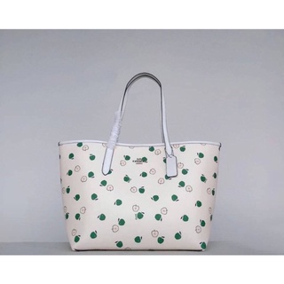 COACH CITY TOTE WITH APPLE PRINT