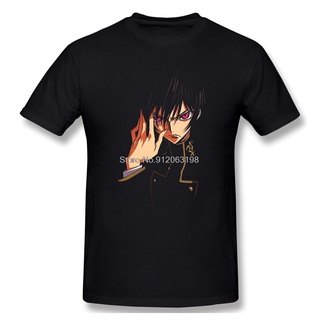 คอลูกเรือพร้อมส่ง เสื้อยืดแขนสั้น ผ้าฝ้าย 100% พิมพ์ลายอนิเมะ Code Ge Lelouch Of The Rebellion Lelouch หลากสี แฟชั่นฤดูร