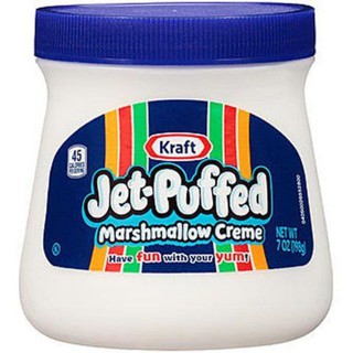 Kraft Jet Puffed Marshmallow Creme 198g. คราฟท์เจ็ทพัฟฟ์ครีมมาร์ชเมลโล่ 198กรัม