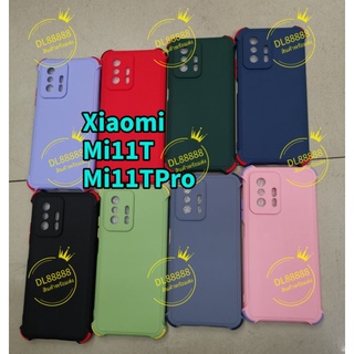 Mi11TPro🆕 🆕✨พร้​อมส่งใน🇹🇭✨เคสTPUนิ่มสีพื้นปุ่มสี For Xiaomi Mi 11T Pro / Mi11T / Mi11T Pro / Mi Note 10 Pro / Mi Note10