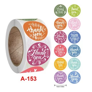 [📣ส่งจาก กทม.] สติ๊กเกอร์ขอบคุณ Thankyou Sticker ม้วนละ 500 ดวง