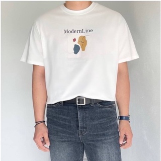 เสื้อยืดทรงโอเวอร์ไซดไหล่ตก ผ้า Cotton100%