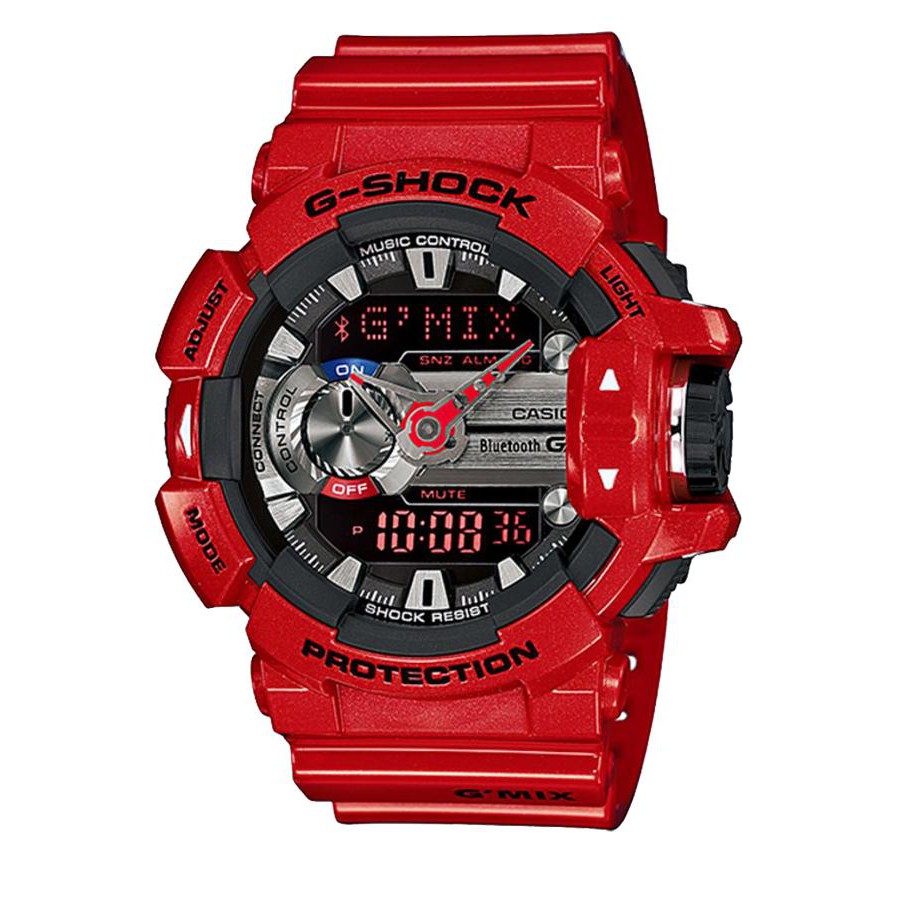 Casio G-Shock นาฬิกาข้อมือผู้ชาย สายเรซิ่น รุ่น G'MIX GBA-400,GBA-400-4A (CMG) - สีแดง