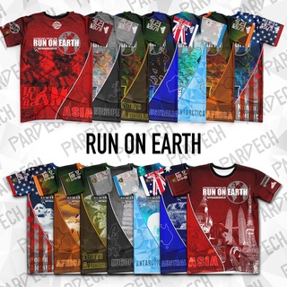 เสื้อวิ่ง RUN ON EARTH เสื้อวิ่ง 7ทวีป by PARDECH