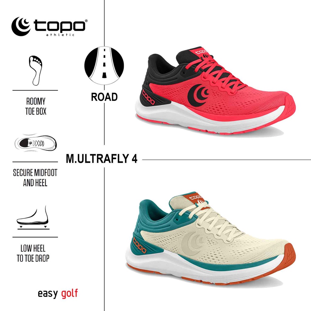 TOPO ATHLETIC ROAD ULTRAFLY 4 MEN'S RUNNING SHOES รองเท้าวิ่งกีฬาถนนผู้ชาย