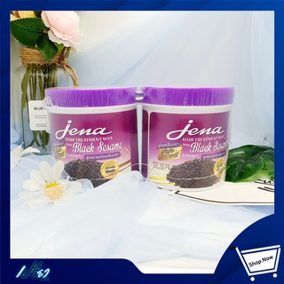 Jena Hair Treatment Wax with Black Sesame Extract 500ml. จีน่า ทรีทเมนท์แว็กซ์แพ็คคู่ งาดำ 500ml. (แพ็คคู่)